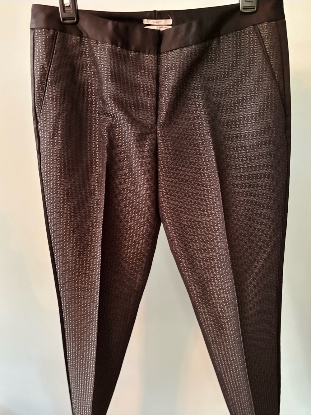 Halogen Black Textured Skinny Ponte Pants